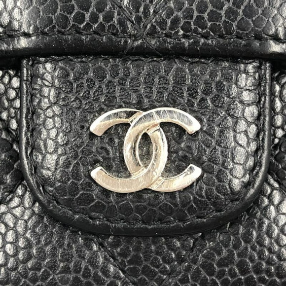 CHANEL Black Caviar Skin Matelasse Timeless Classic Flap Long Wallet A80758 - Picture 8 of 8